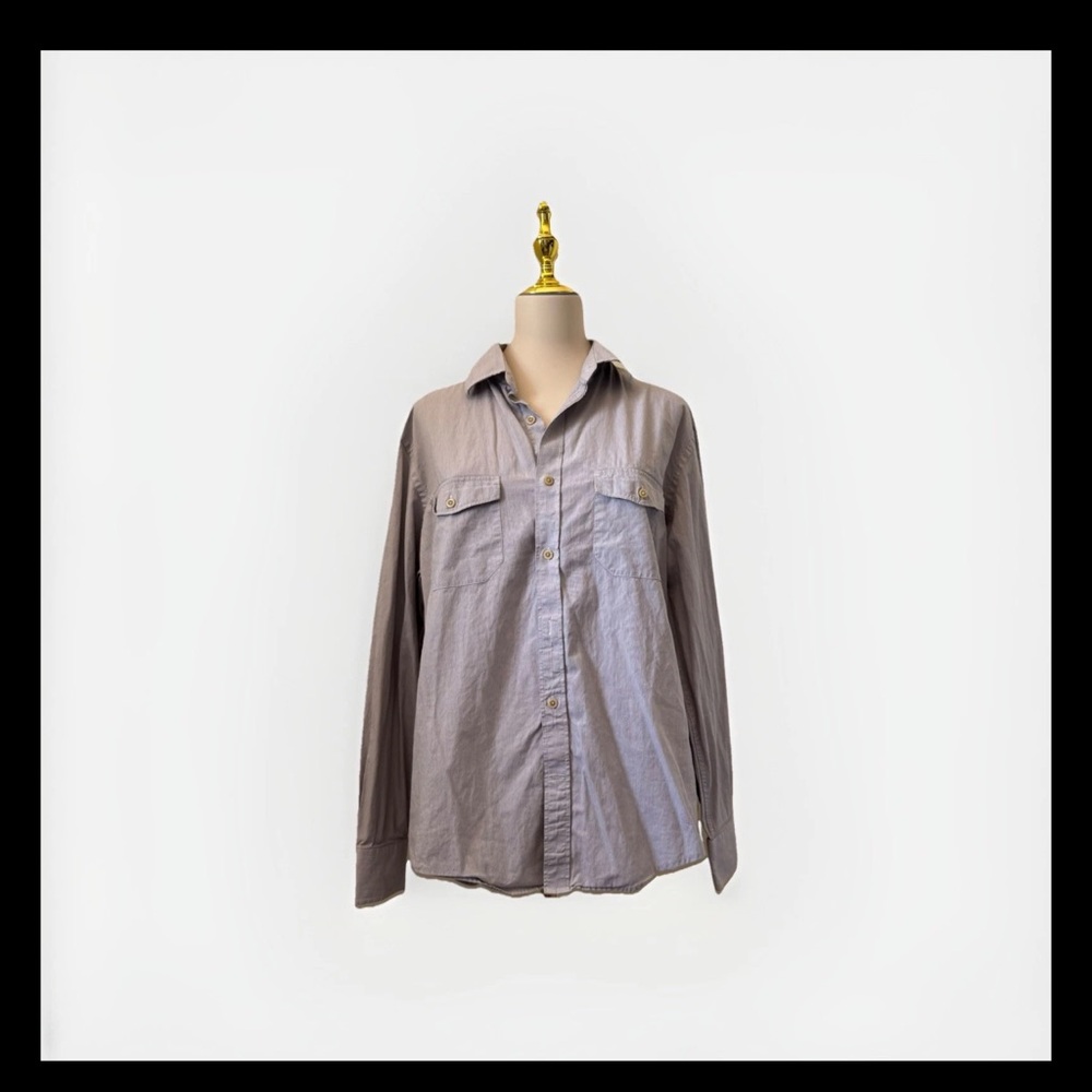 Joseph Abboud Men’s Gray Button-Down Shirt | Size Large | Classic Vintage Style